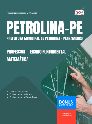 Apostila Prefeitura de Petrolina em PDF - PE 2026 - Professor de Anos Finais do Ensino Fundamental – Matemática